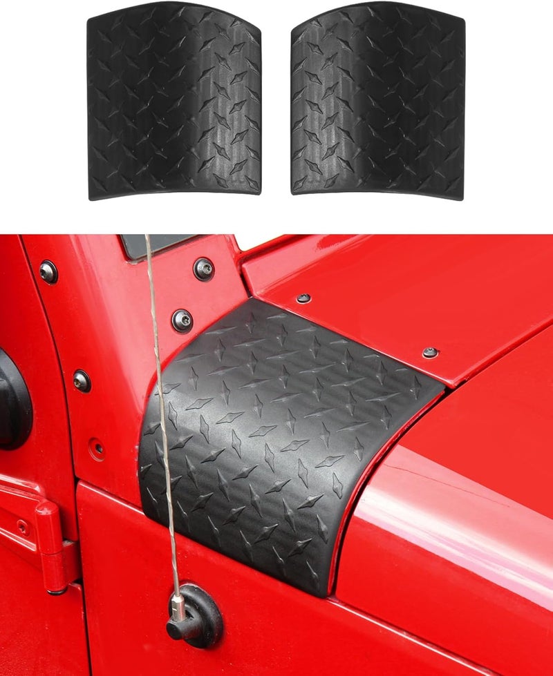 DSWSQ Cowl Body Armor Outer Cowling Cover Trim Fit for 2007-2018 Jeep Wrangler JK JKU Unlimited Rubicon Sahara X Off Road Sport Corner Guards Side Hood Engine Hood Body Armor Cover - Image 1